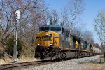 CSX 5114 hauling a hybrid consist